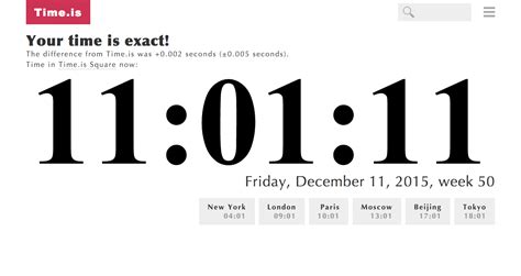 exact eastern time with seconds